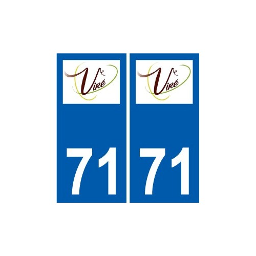 71 Vire logo autocollant plaque stickers ville