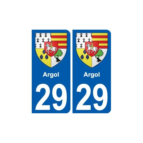 29 de Penmarch escudo de armas de la etiqueta engomada de la placa de pegatinas de la ciudad