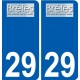 29 Brélès logo sticker plate stickers city