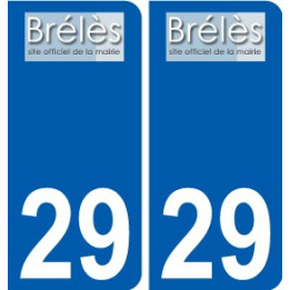 29 Brélès logo autocollant plaque stickers ville