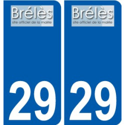 29 Brélès logo adesivo piastra adesivi città