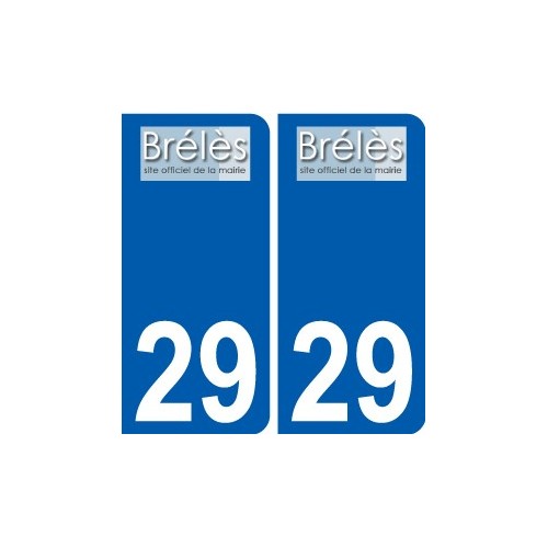 29 Brélès logo autocollant plaque stickers ville