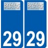 29 Brélès logo aufkleber typenschild aufkleber stadt