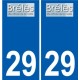 29 Brélès logo sticker plate stickers city