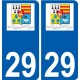 29 Penmarch logo autocollant plaque stickers ville