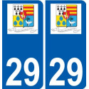29 de Penmarch logotipo de la etiqueta engomada de la placa de pegatinas de la ciudad