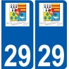 29 de Penmarch logotipo de la etiqueta engomada de la placa de pegatinas de la ciudad