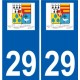 29 de Penmarch logotipo de la etiqueta engomada de la placa de pegatinas de la ciudad