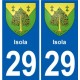 29 Penmarch coat of arms sticker plate stickers city