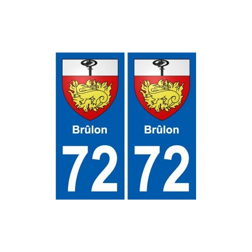 72 Brûlon wappen aufkleber typenschild aufkleber stadt