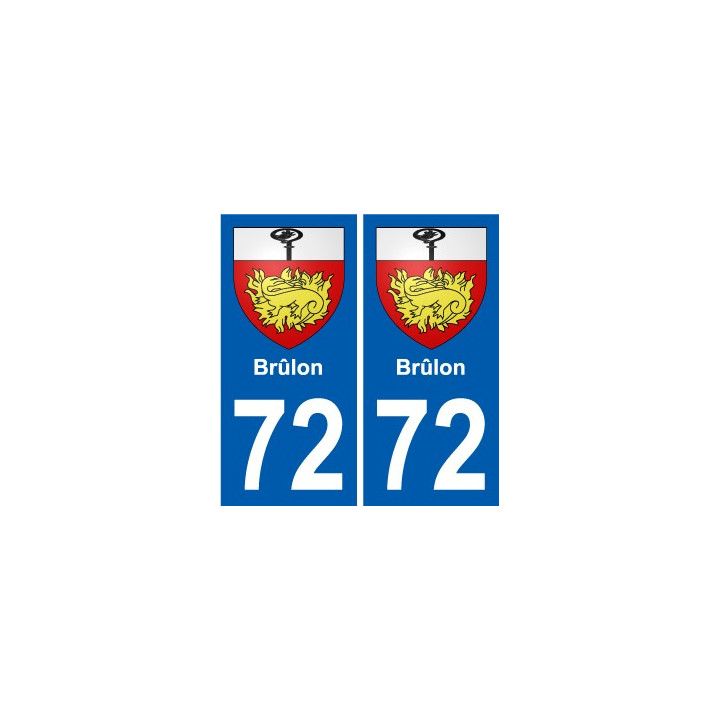72 Brûlon wappen aufkleber typenschild aufkleber stadt