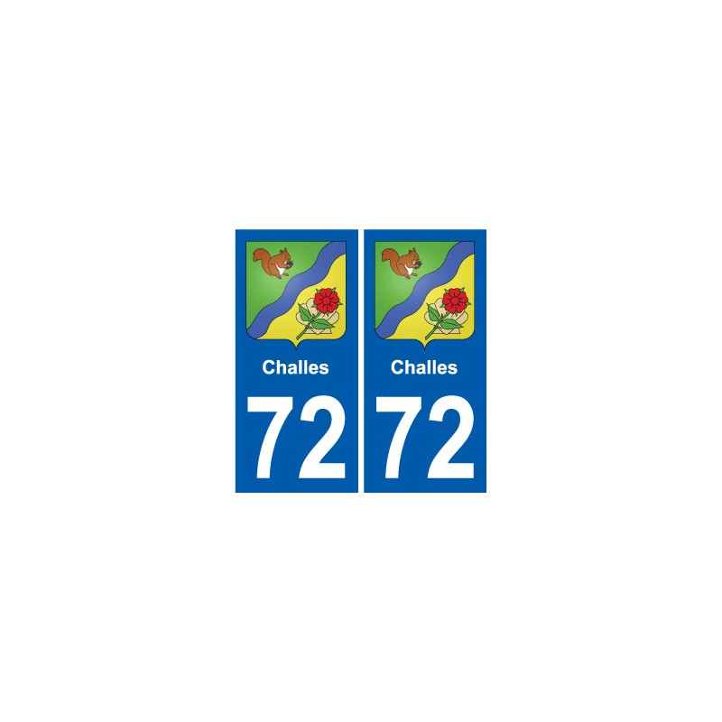 72 Challes wappen aufkleber typenschild aufkleber stadt