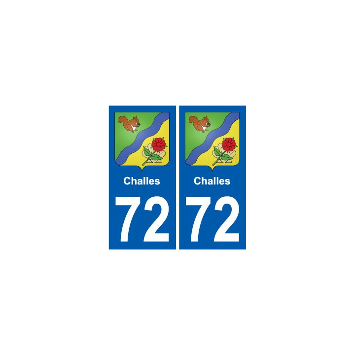 72 Challes wappen aufkleber typenschild aufkleber stadt