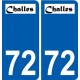 72 Challes coat of arms sticker plate stickers city
