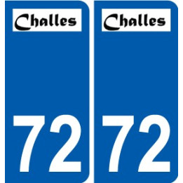 72 Challes wappen aufkleber typenschild aufkleber stadt