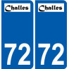 72 Challes stemma adesivo piastra adesivi città