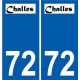 72 Challes coat of arms sticker plate stickers city
