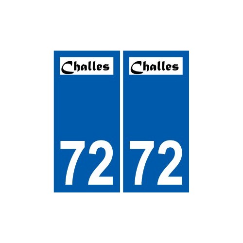 72 Challes coat of arms sticker plate stickers city