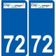 72 Champagne logo autocollant plaque stickers ville