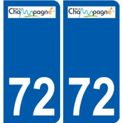 72 Champagne coat of arms sticker plate stickers city