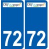 72 Champagne coat of arms sticker plate stickers city