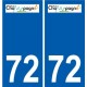 72 Champagne logo autocollant plaque stickers ville