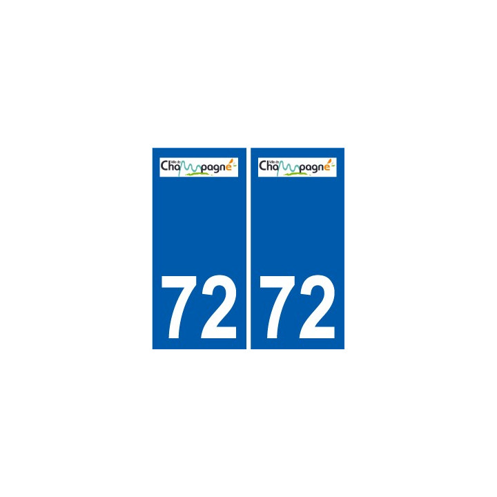 72 Champagne coat of arms sticker plate stickers city