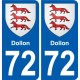 72 Dollon stemma adesivo piastra adesivi città