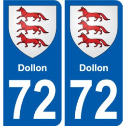 72 Dollon coat of arms sticker plate stickers city