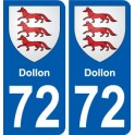72 Dollon wappen aufkleber typenschild aufkleber stadt