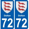 72 Dollon stemma adesivo piastra adesivi città