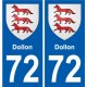 72 Dollon stemma adesivo piastra adesivi città