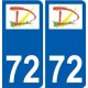 72 Dollon logo autocollant plaque stickers ville