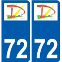 72 Dollon wappen aufkleber typenschild aufkleber stadt