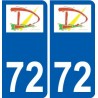 72 Dollon coat of arms sticker plate stickers city