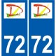 72 Dollon logo autocollant plaque stickers ville
