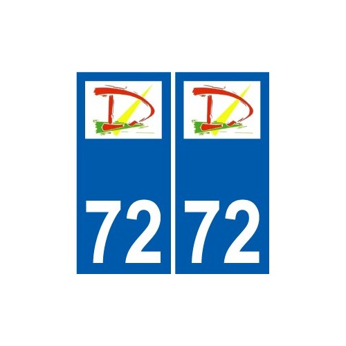 72 Dollon escudo de armas de la etiqueta engomada de la placa de pegatinas de la ciudad