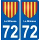 72 La Milesse blason autocollant plaque stickers ville