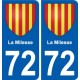 72 La Milesse coat of arms sticker plate stickers city