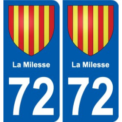 72 La Milesse coat of arms sticker plate stickers city