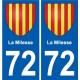 72 La Milesse blason autocollant plaque stickers ville