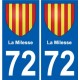 72 La Milesse coat of arms sticker plate stickers city