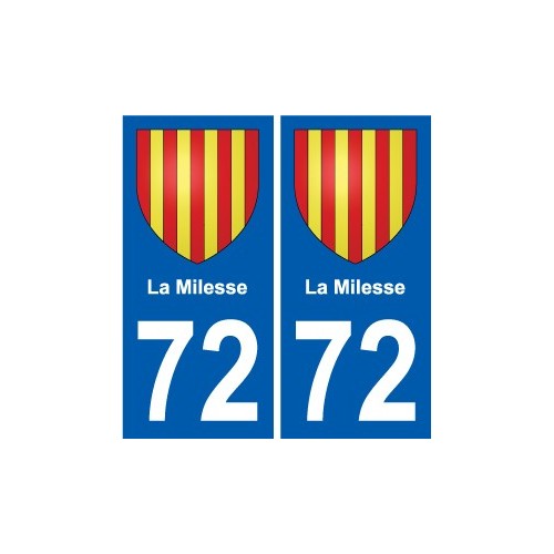 72 La Milesse stemma adesivo piastra adesivi città