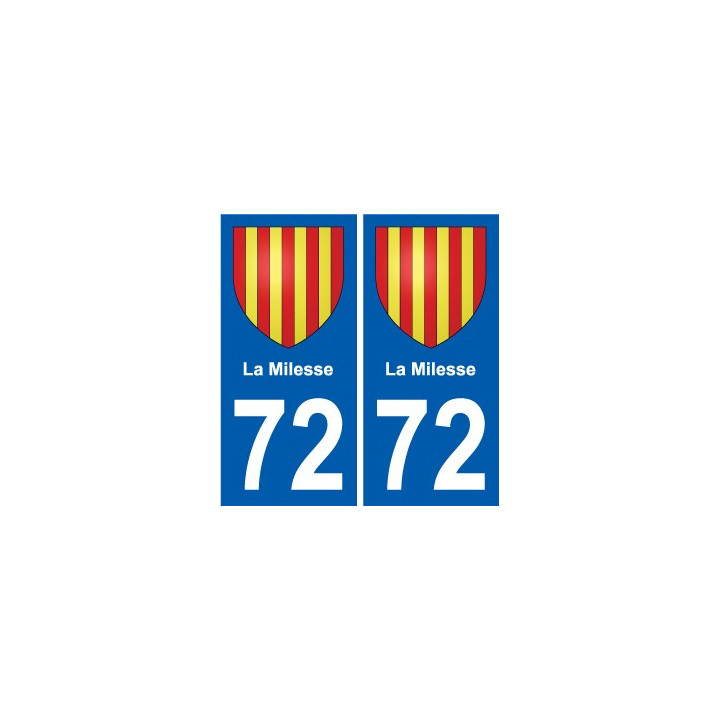 72 La Milesse blason autocollant plaque stickers ville