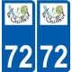72 Challes escudo de armas de la etiqueta engomada de la placa de pegatinas de la ciudad