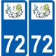 72 Challes logo autocollant plaque stickers ville