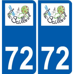 72 Challes logo autocollant plaque stickers ville