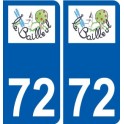 72 Challes logo autocollant plaque stickers ville