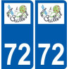 72 Challes wappen aufkleber typenschild aufkleber stadt