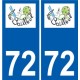 72 Challes escudo de armas de la etiqueta engomada de la placa de pegatinas de la ciudad